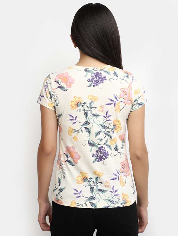 women printed cotton regular tee - 19913383 -  Standard Image - 3