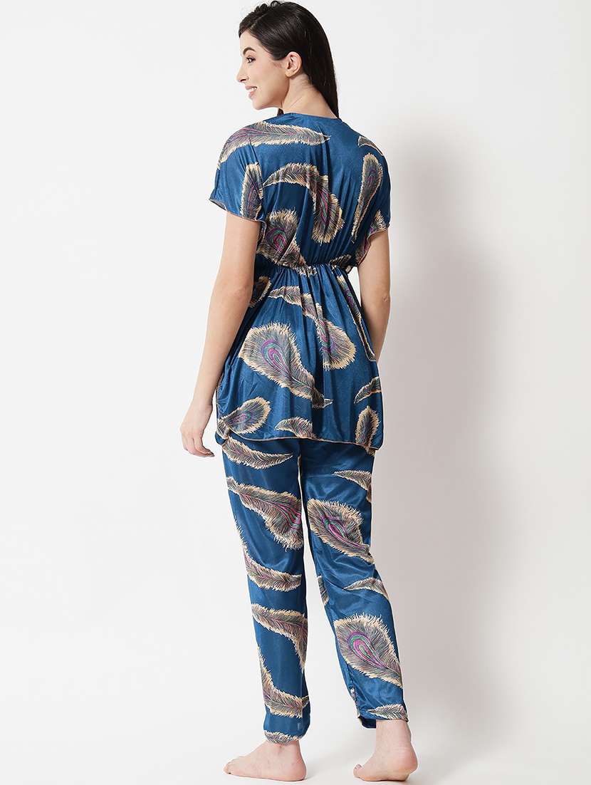 women printed nightwear set - 19913783 - Standard Image - 3