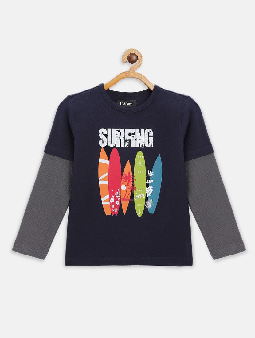 boys round neck printed t-shirt - 19914540 - Zoom Image - 0