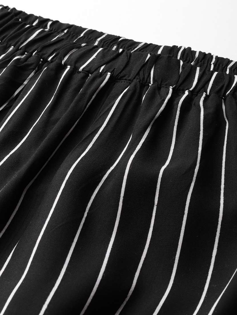 therebelinme women striped cowl styled trousers - 19914972 -  Standard Image - 5