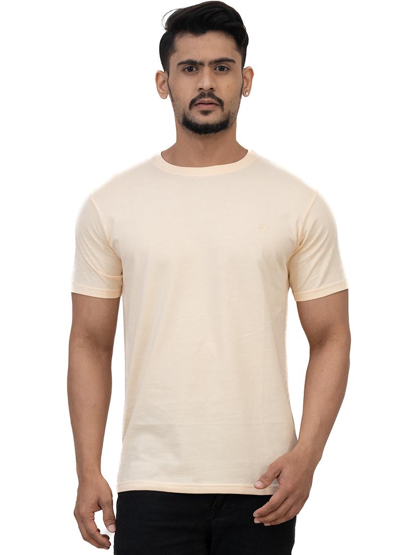 round neck solid cotton t-shirt - 19914975 - Zoom Image - 0