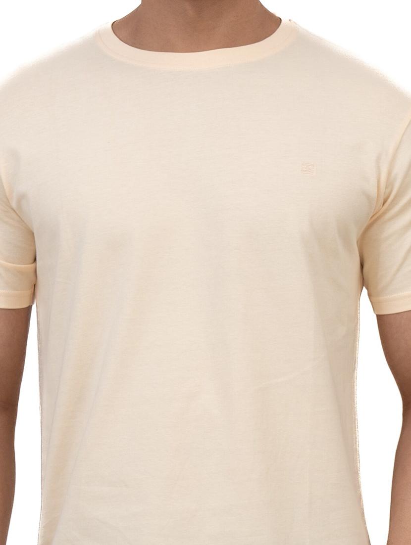 round neck solid cotton t-shirt - 19914975 - Standard Image - 3