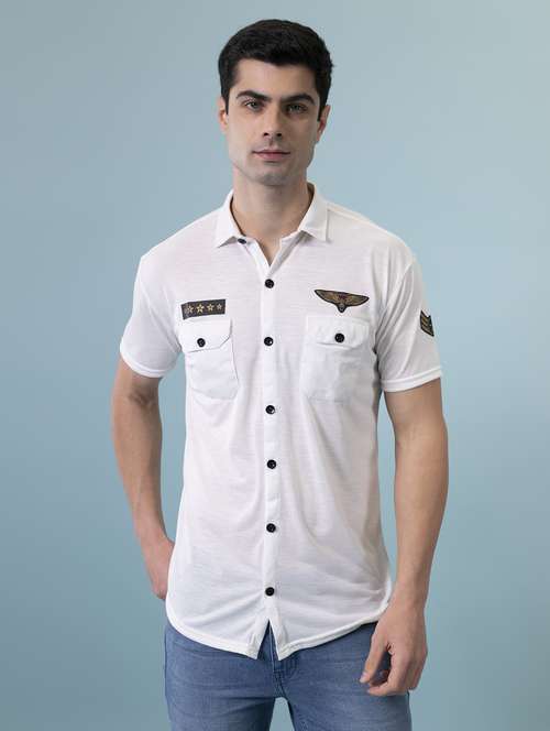 Mens Solid Casual Shirt