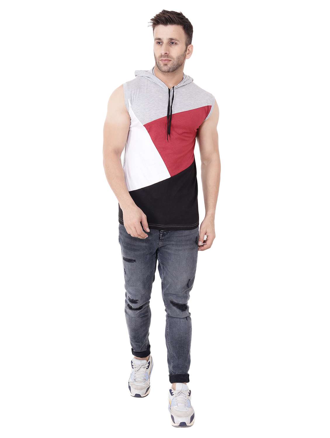 men cotton blend hooded t-shirt - 19915493 - Standard Image - 3