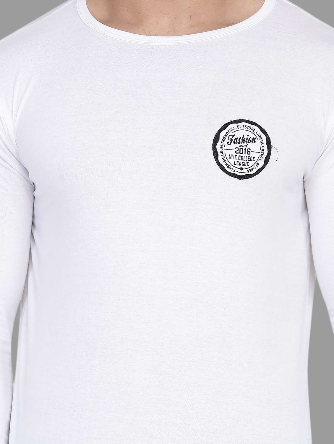 Men Round Neck Cotton T-shirt - 19915540 -  Standard Image - 3