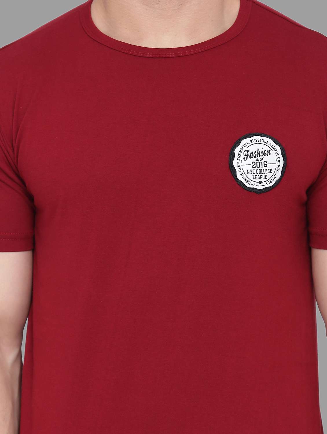 men round neck cotton t-shirt - 19915557 -  Standard Image - 3