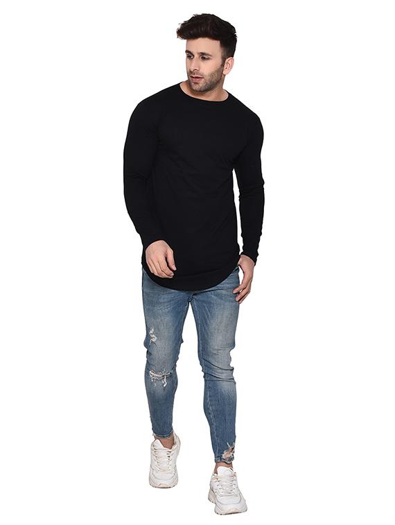 men black slim fit long sleeve t-shirt - 19915559 - Standard Image - 3