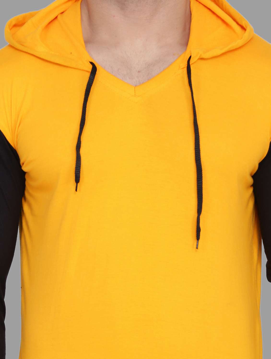 hood neck color block regular t-shirt - 19915567 - Standard Image - 3