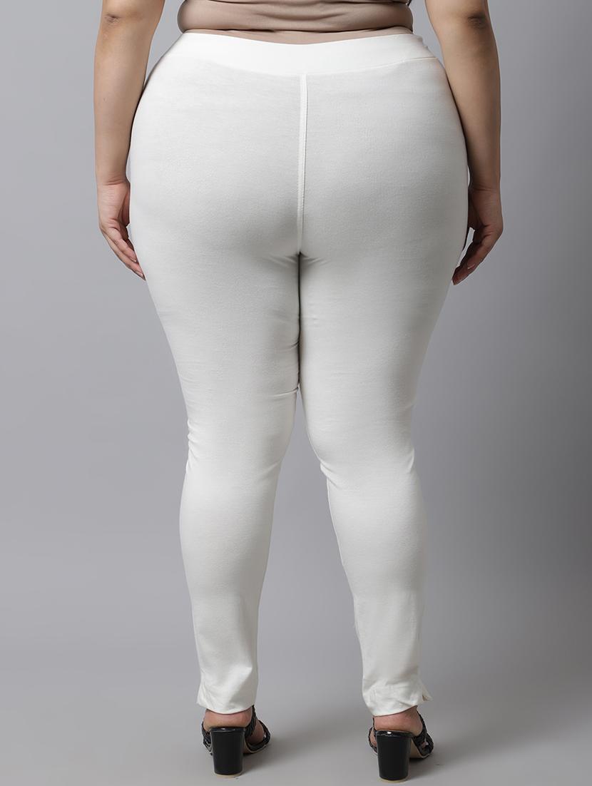 white cotton leggings - 19915673 - Standard Image - 3