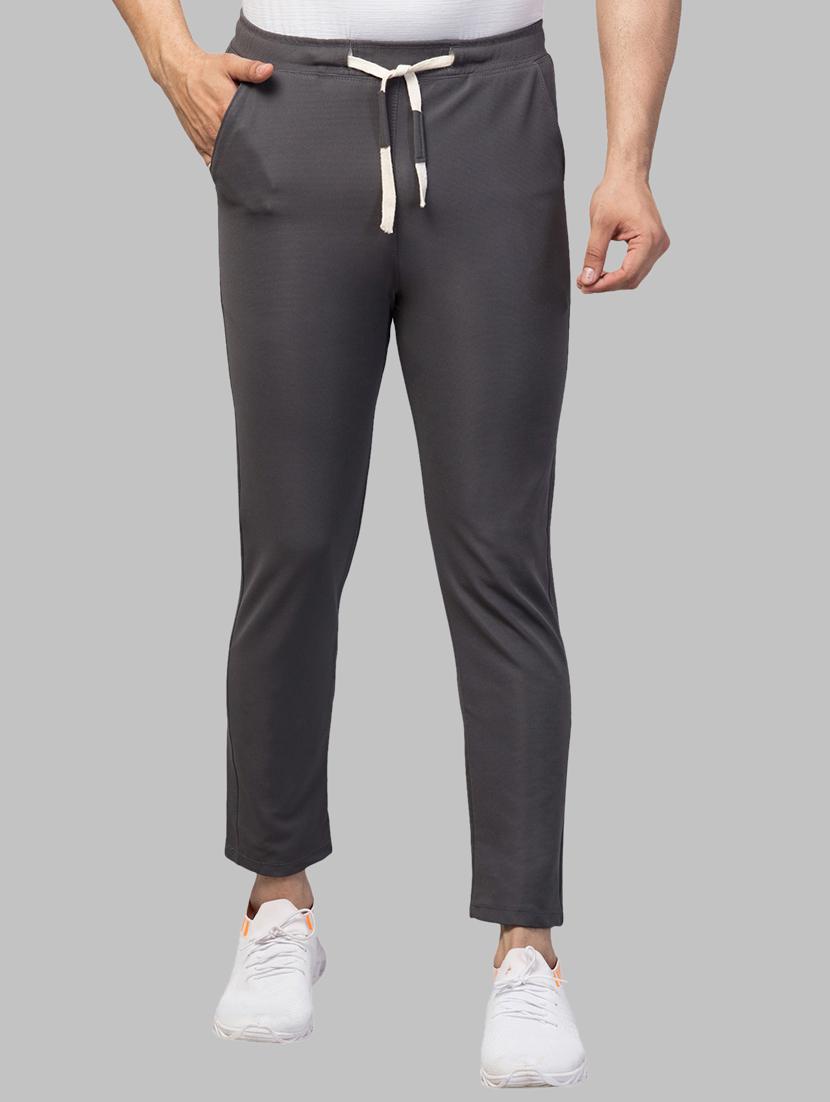 mid rise solid full length track pant - 19917066 - Zoom Image - 0
