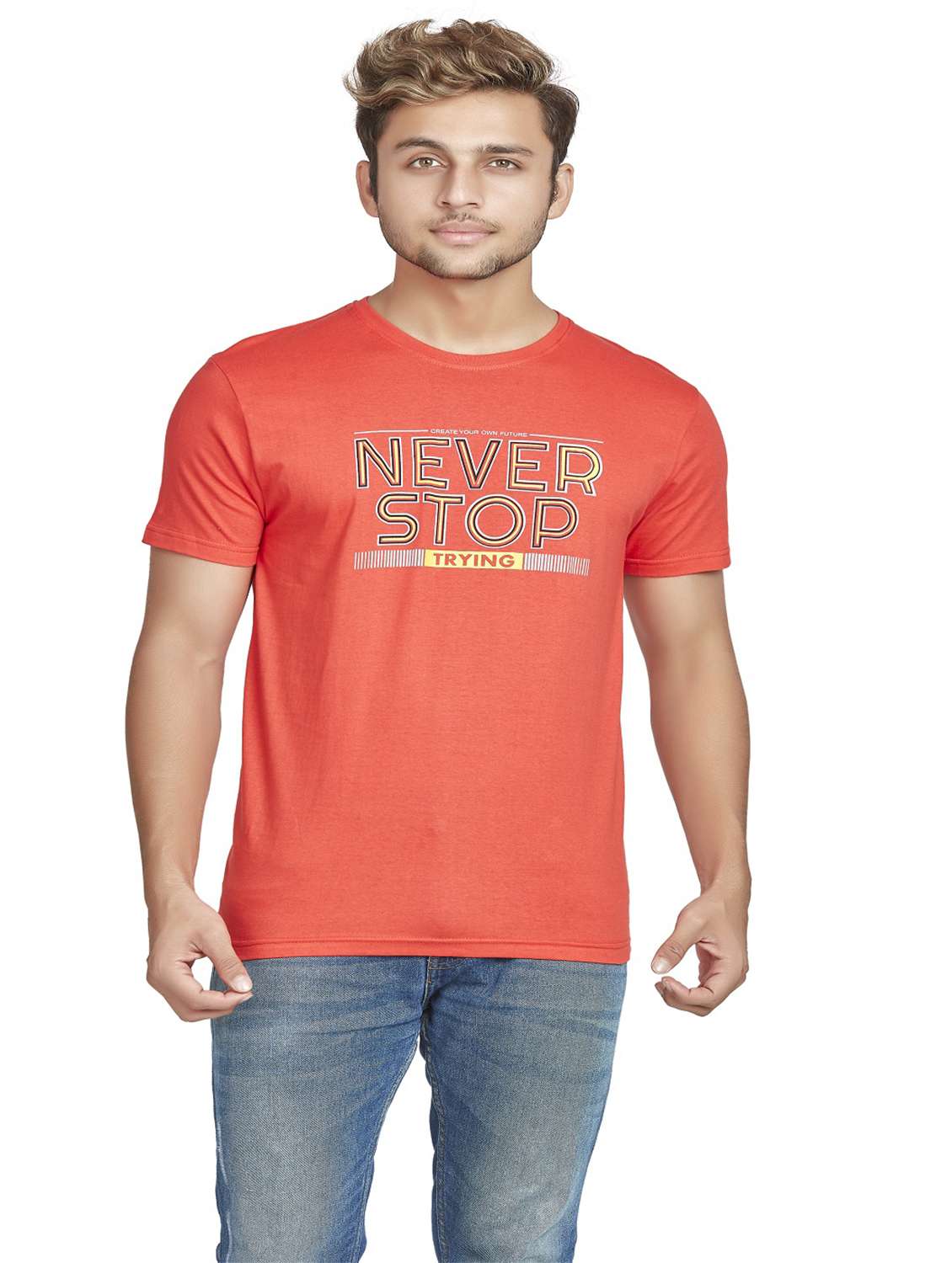 men chest print short sleeve t-shirt