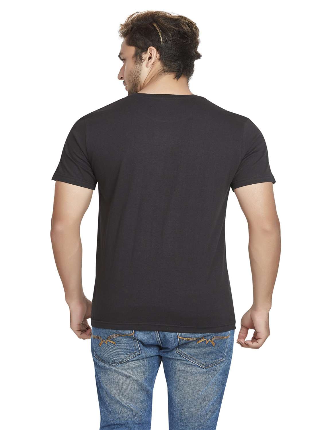 round neck printed cotton t-shirt - 19917161 -  Standard Image - 3