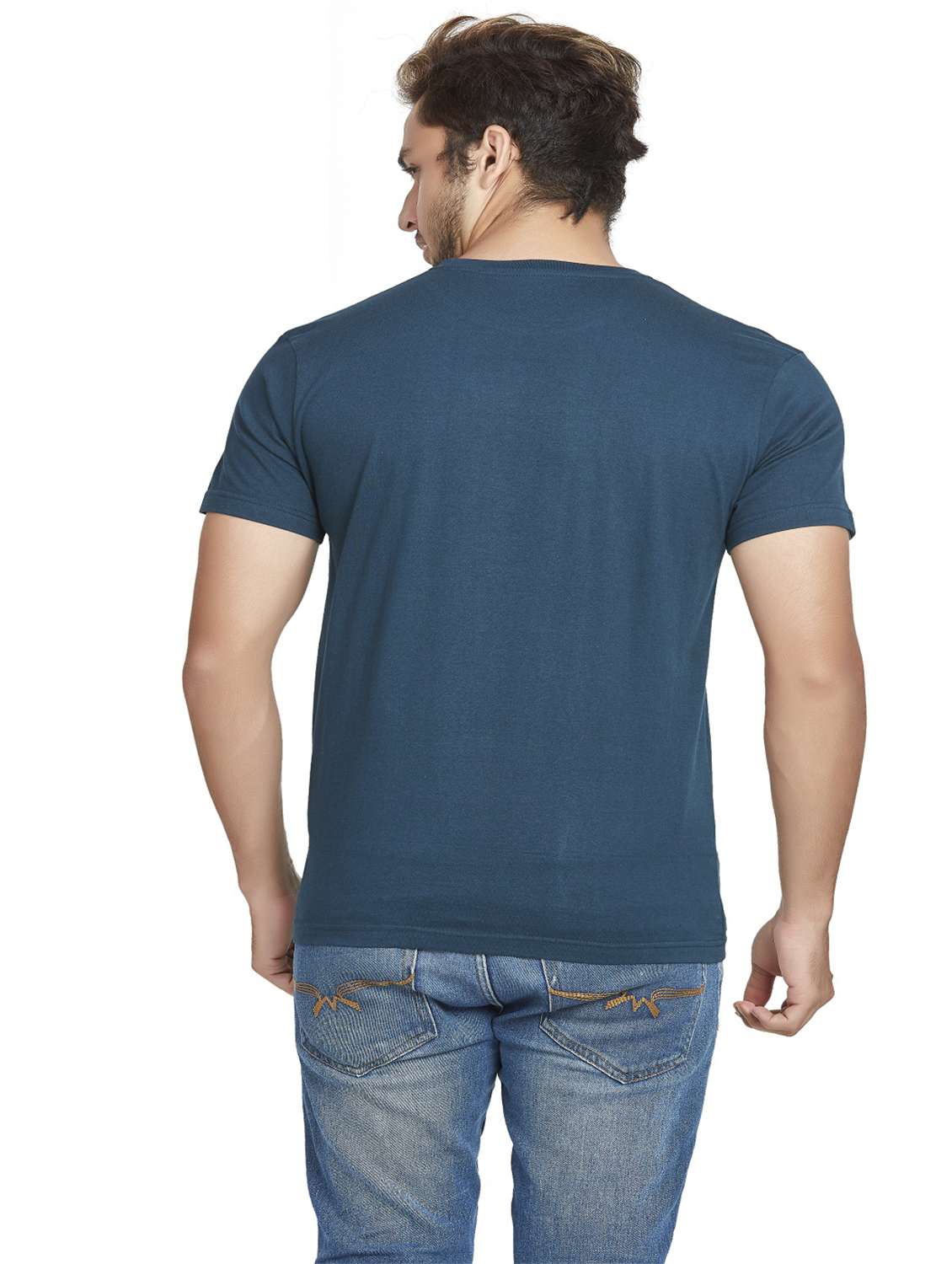 men round neck printed cotton t-shirt - 19917163 -  Standard Image - 3