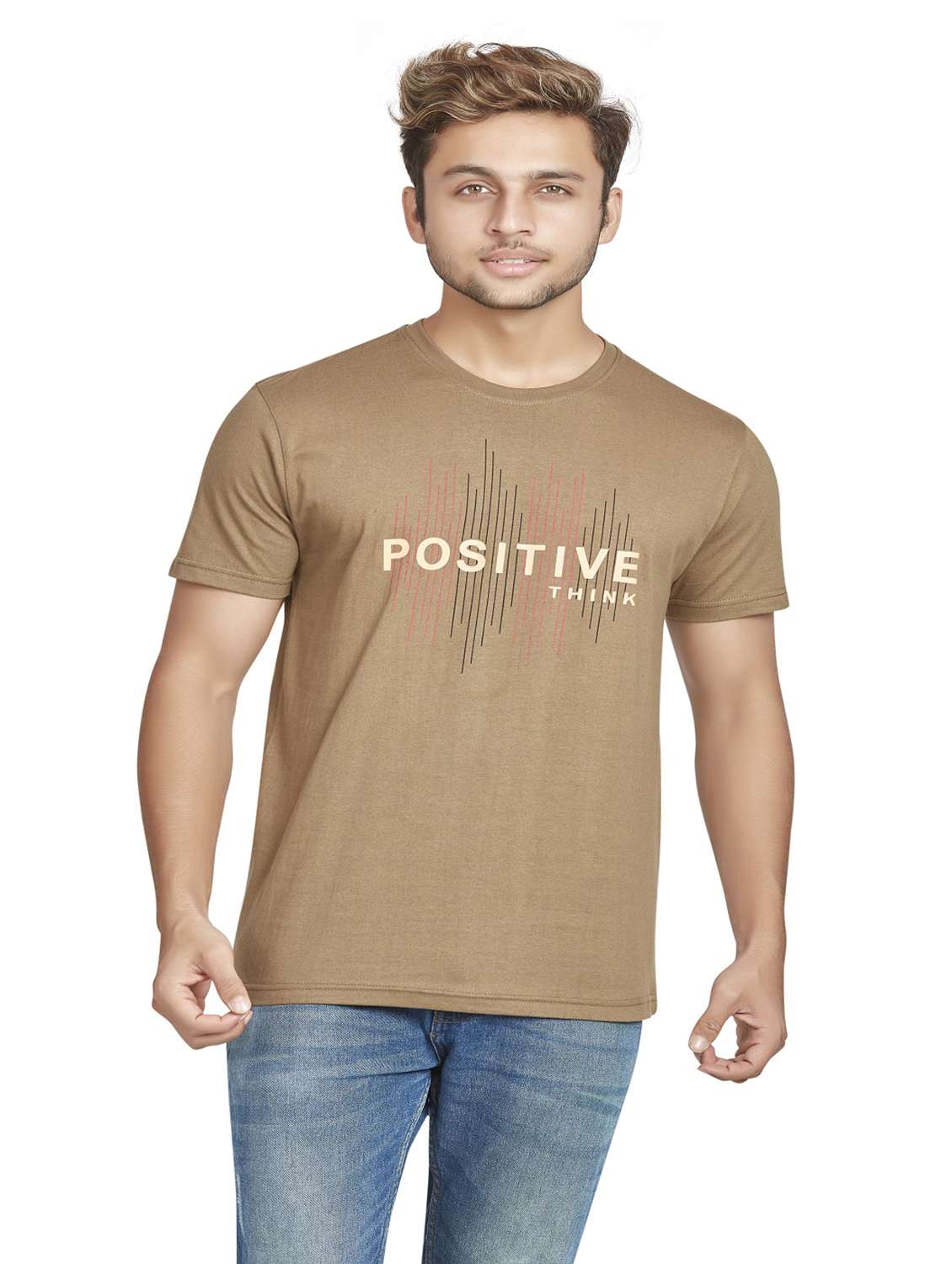 round neck printed cotton t-shirt