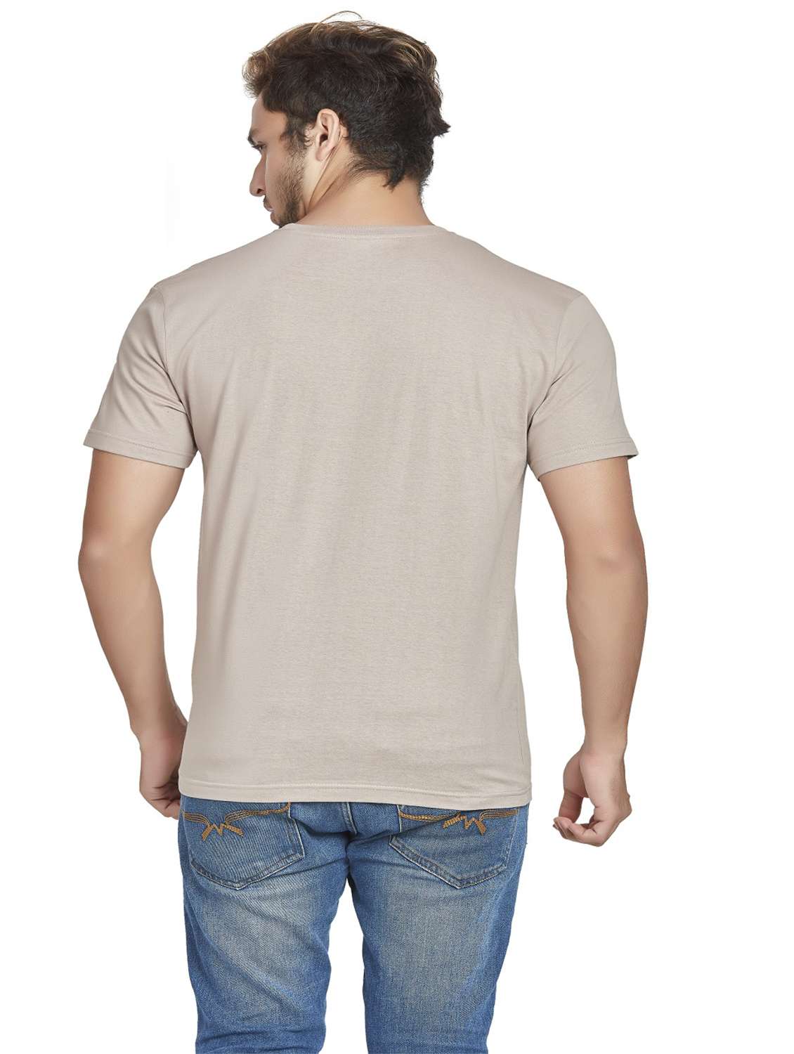 men round neck front print t-shirt - 19917166 -  Standard Image - 3