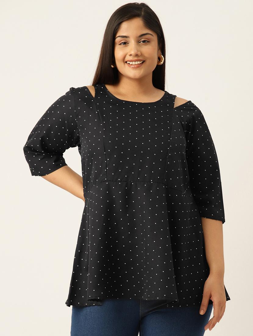 women plus size polka doted top - 19919358 - Zoom Image - 0