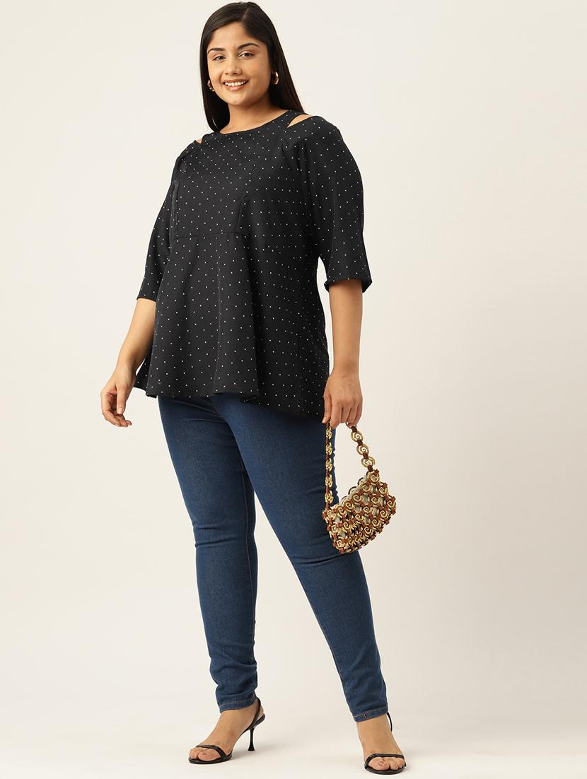 women plus size polka doted top - 19919358 - Standard Image - 3