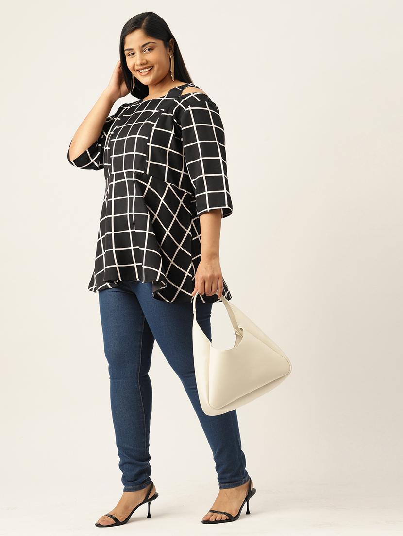 women's a line round neck top - 19919363 - Standard Image - 3