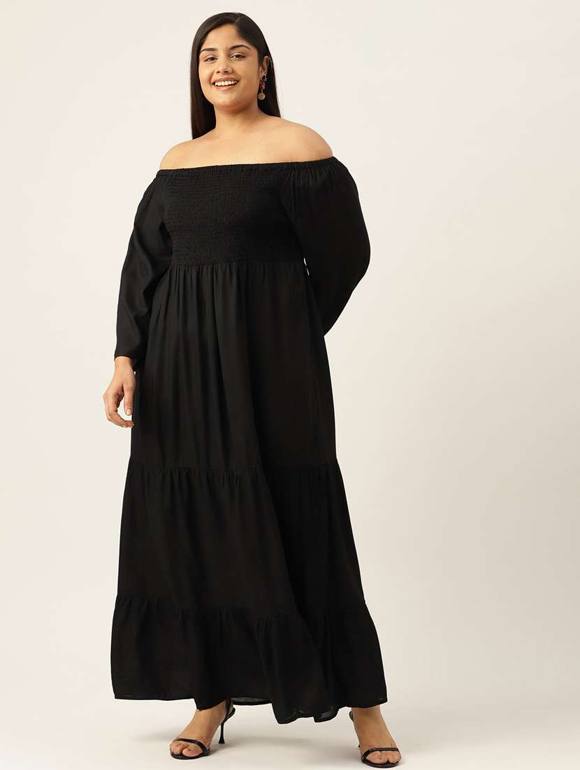 women's tiered dress solid dress