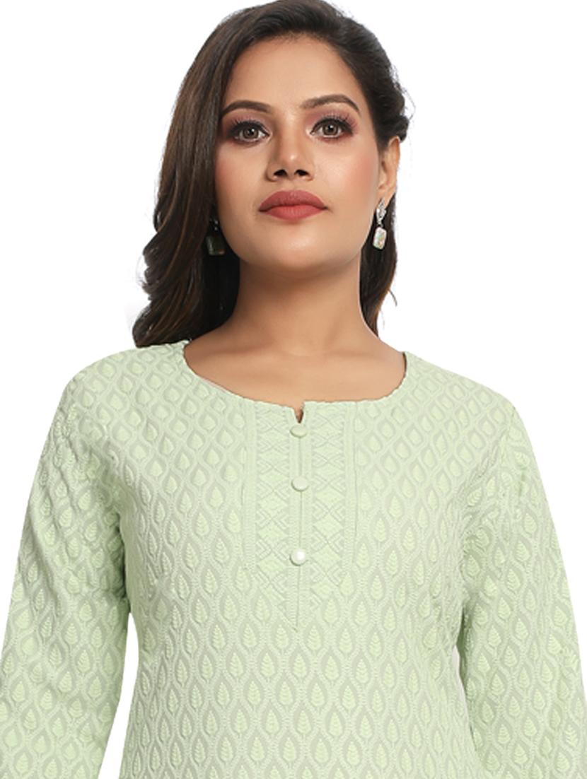 tonal embroidered straight kurta - 19919527 - Standard Image - 3