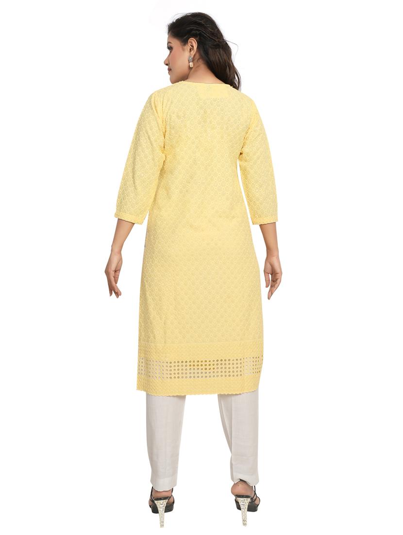 tonal embroidered straight kurta - 19919801 - Standard Image - 3