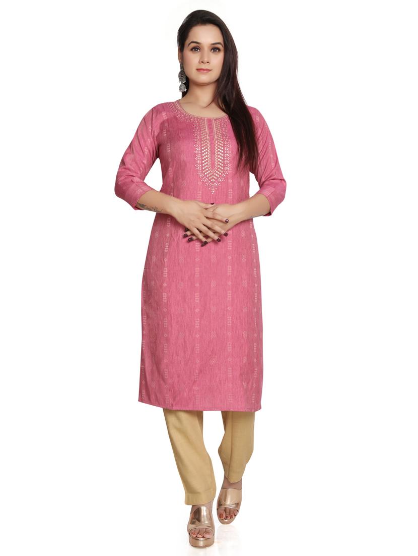 self design straight kurta - 19919828 - Zoom Image - 0
