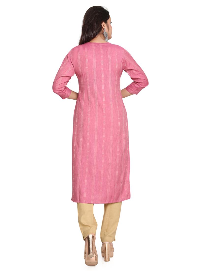 self design straight kurta - 19919828 - Standard Image - 3