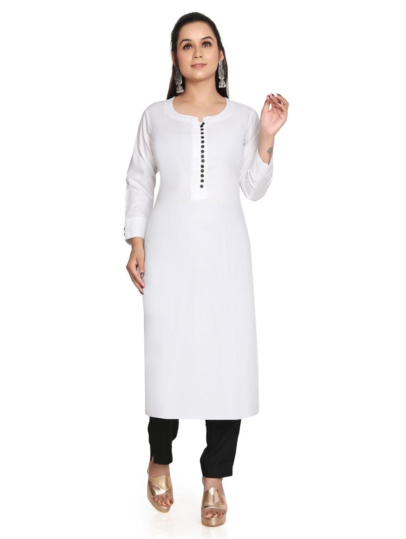 solid straight long kurta - 19919855 - Zoom Image - 0