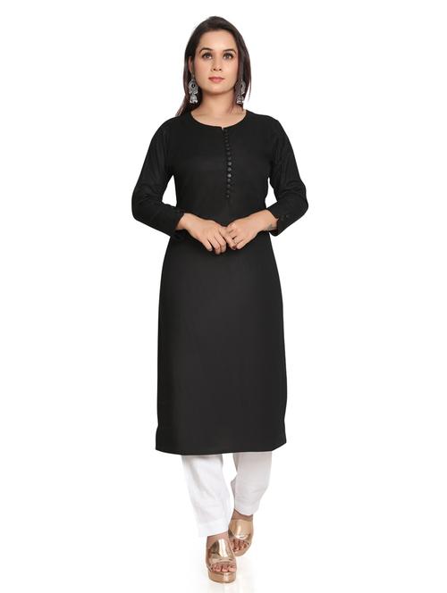 solid straight long kurta - 19919856 - Standard Image - 0