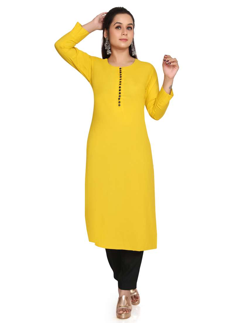 solid straight long kurta - 19919857 - Zoom Image - 0