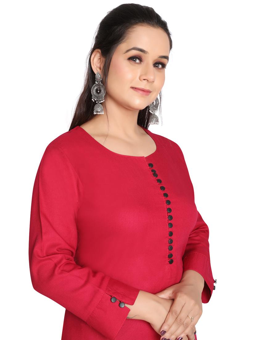 solid straight long kurta - 19919861 - Standard Image - 3