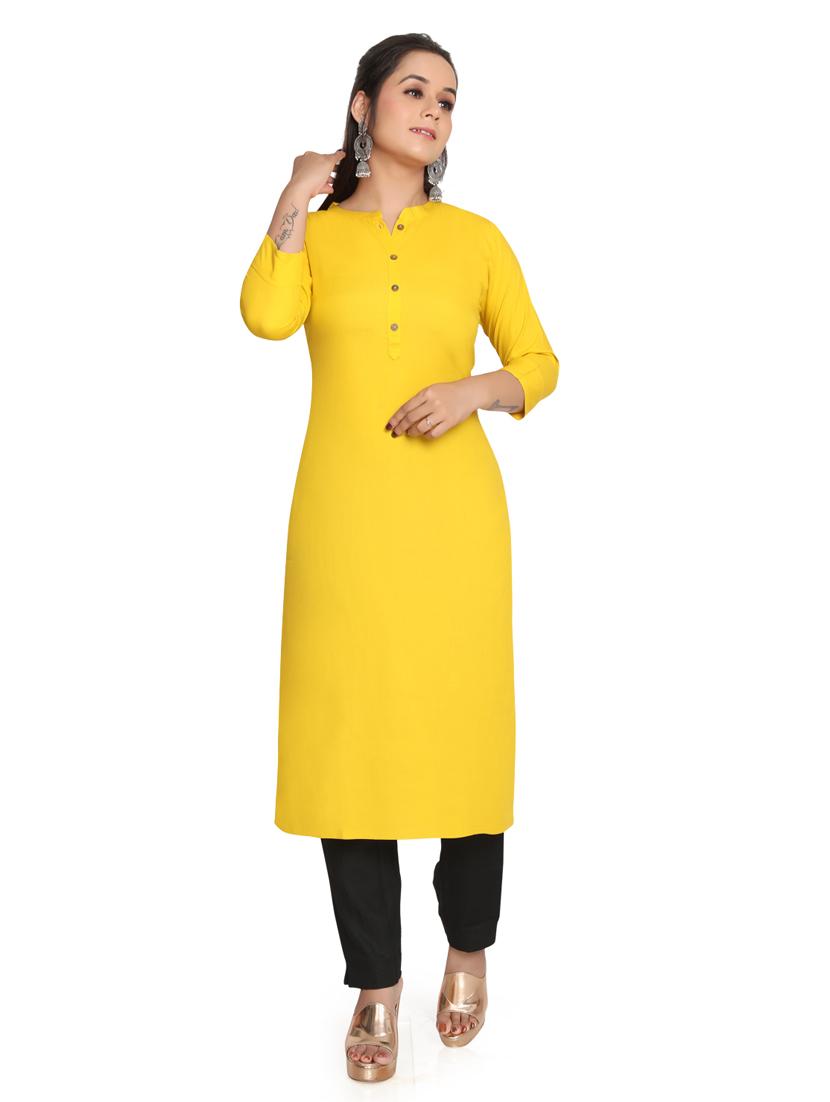 solid straight long kurta - 19919867 - Zoom Image - 0