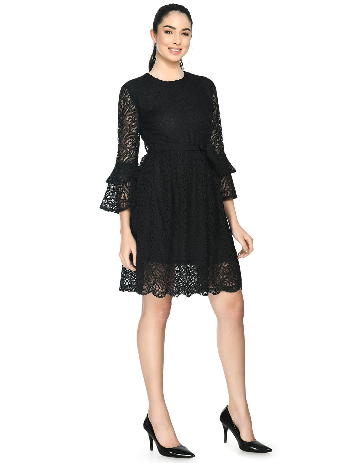 self design fit & flared dress - 19921718 -  Zoom Image - 0