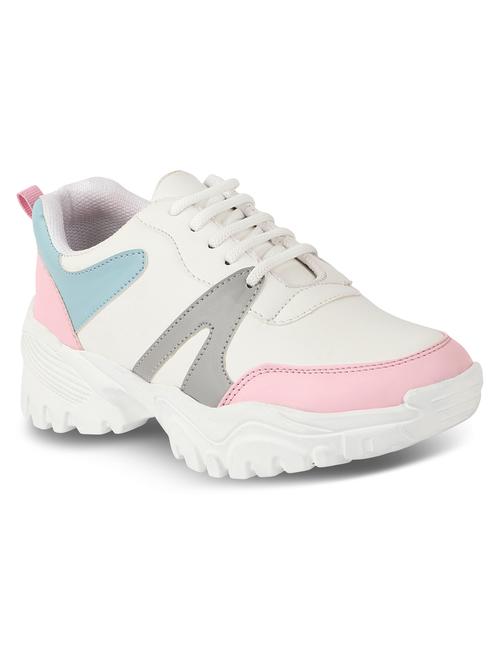 color blocked lace-up sneakers - 19921747 - Standard Image - 0