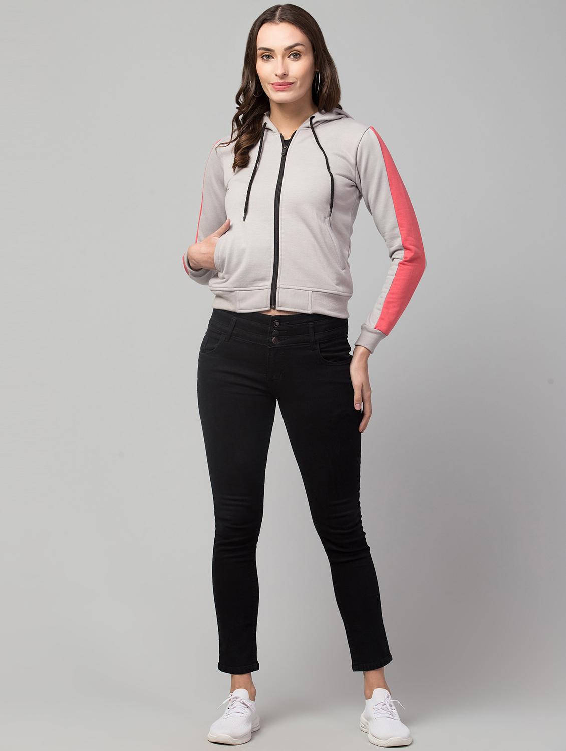 hooded neck solid sweatshirt - 19921861 - Standard Image - 3