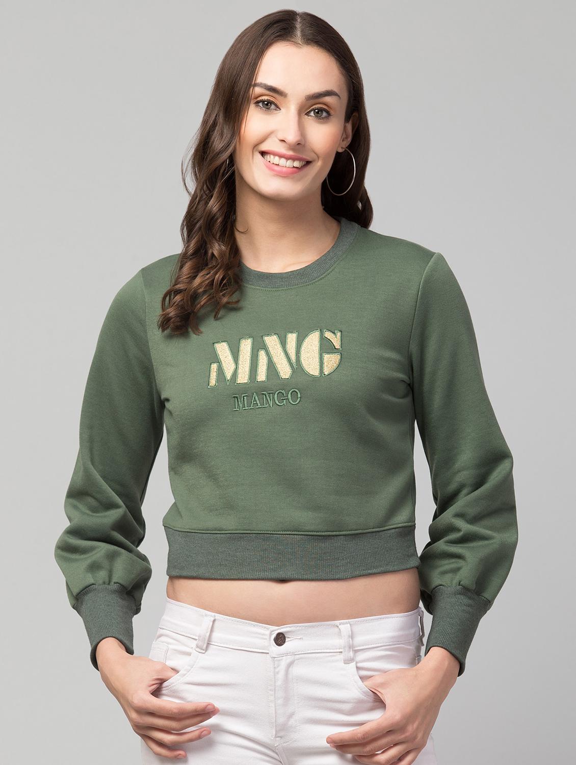 green solid regular sweatshirt - 19921878 - Zoom Image - 0