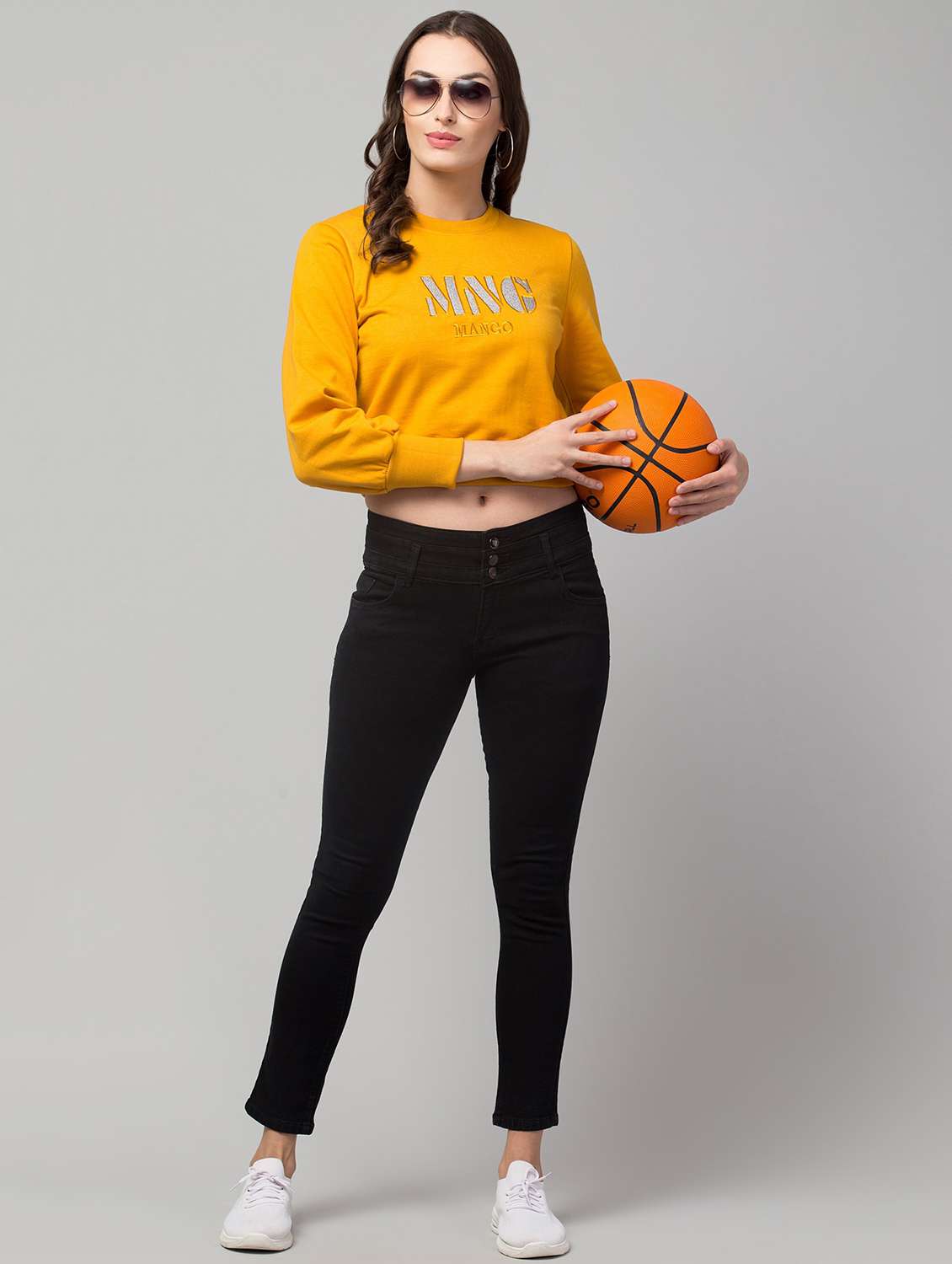 yellow solid regular sweatshirt - 19921883 - Standard Image - 3