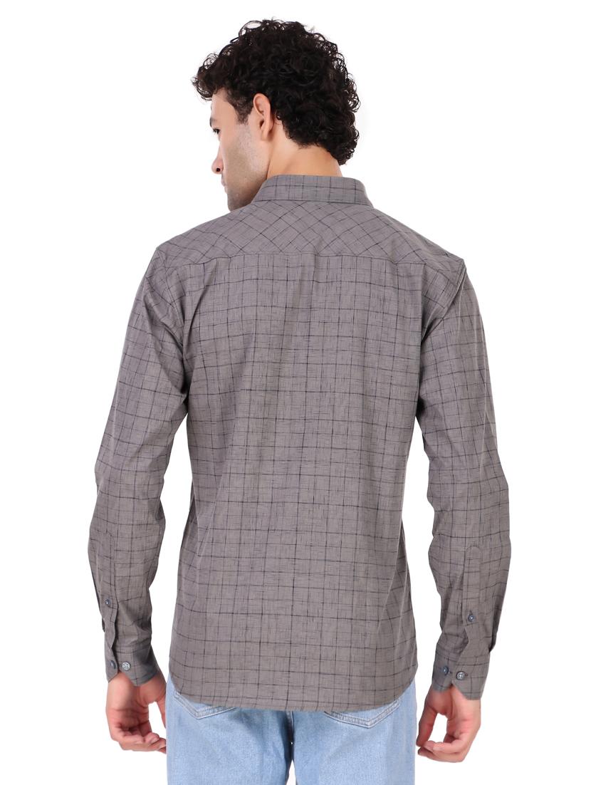 mens checks casual shirt - 19925030 - Standard Image - 3