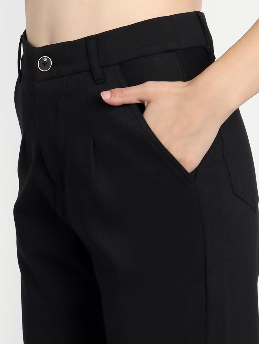 black flat front full length trouser - 19925548 - Standard Image - 5