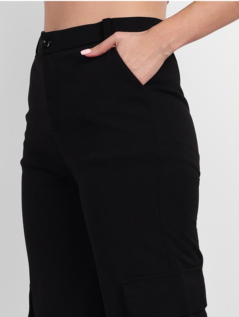black flat front full length trouser - 19925570 - Standard Image - 3