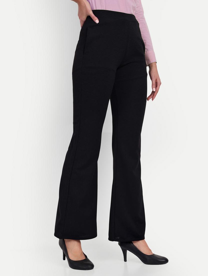 black flat front full length trouser - 19925576 - Zoom Image - 0