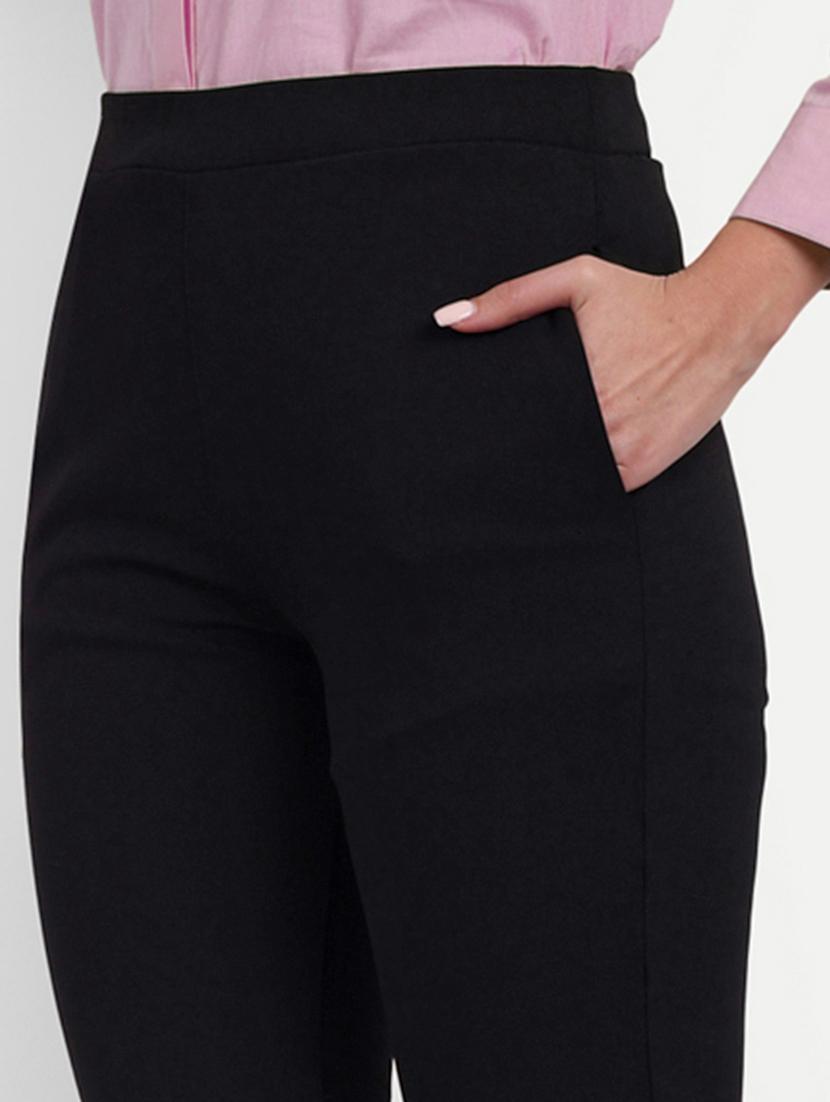 black flat front full length trouser - 19925576 - Standard Image - 3