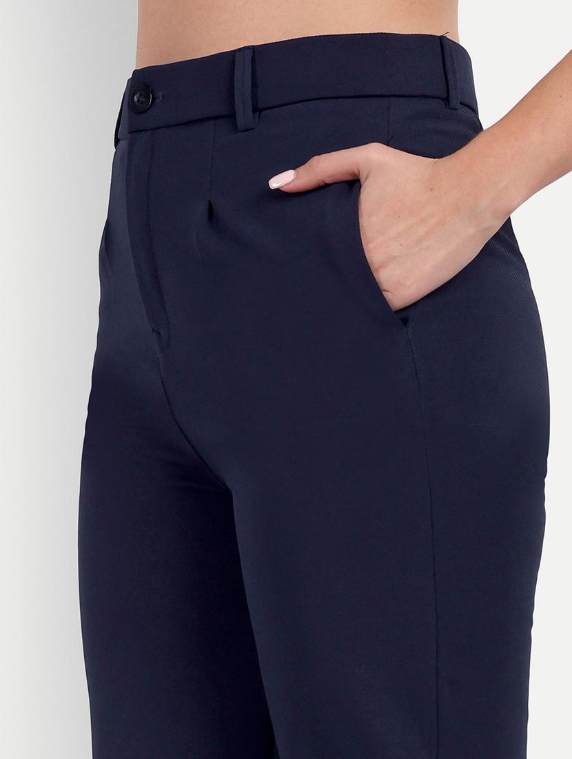 blue flat front full length trouser - 19925594 - Standard Image - 3