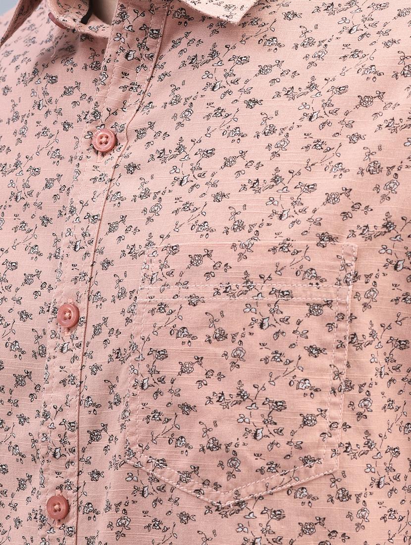 mens micro print casual shirt - 19925652 - Standard Image - 5