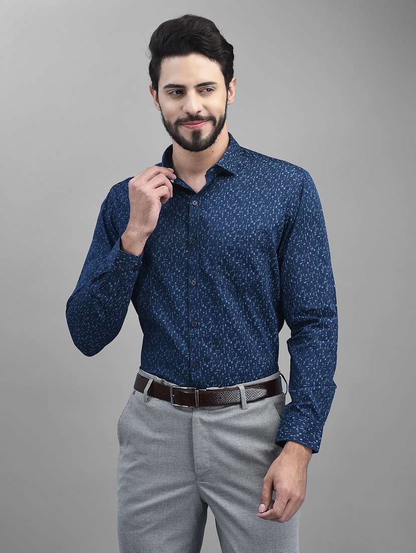 mens micro print formal shirt - 19925658 -  Zoom Image - 0