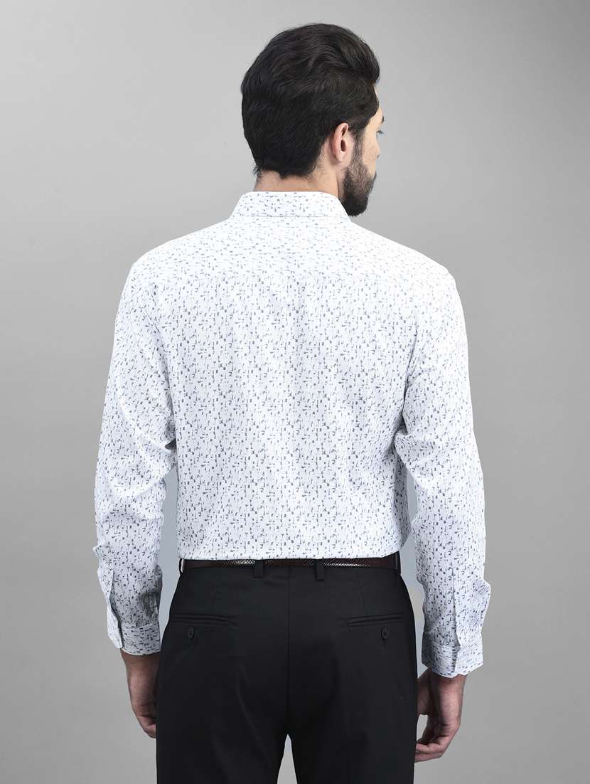 mens micro print formal shirt - 19925660 - Standard Image - 3