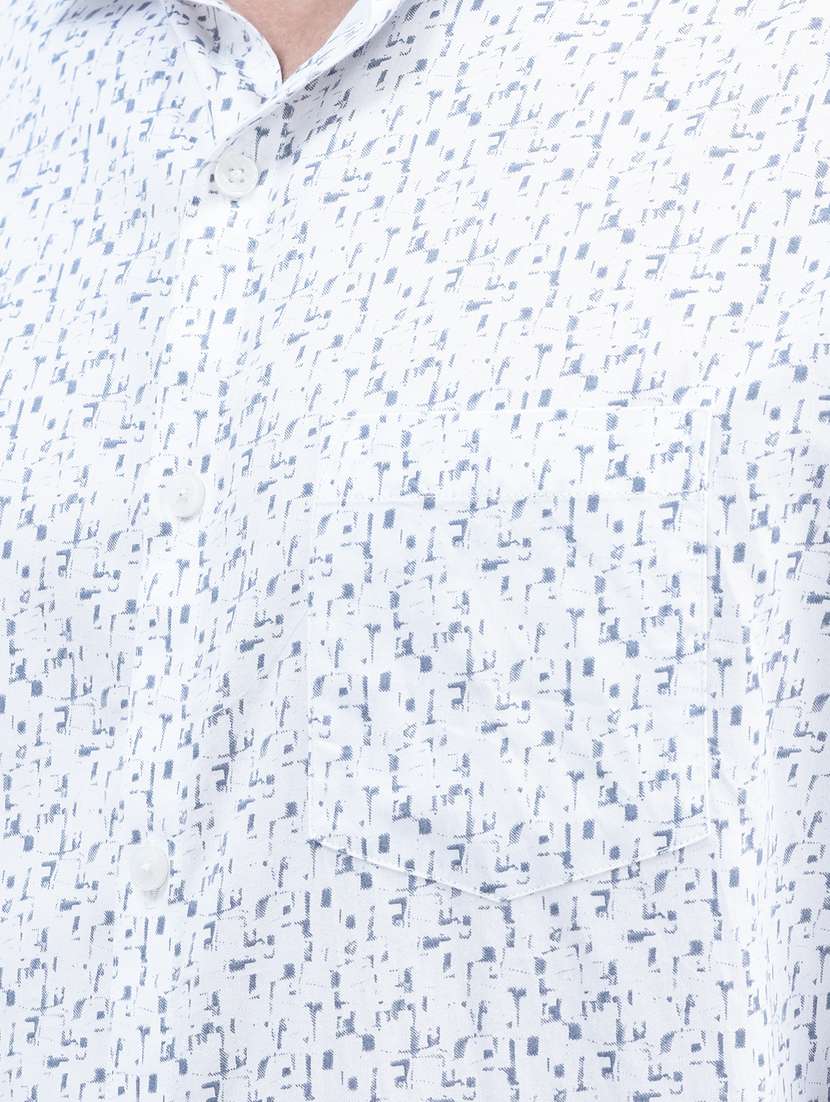 mens micro print formal shirt - 19925660 - Standard Image - 5