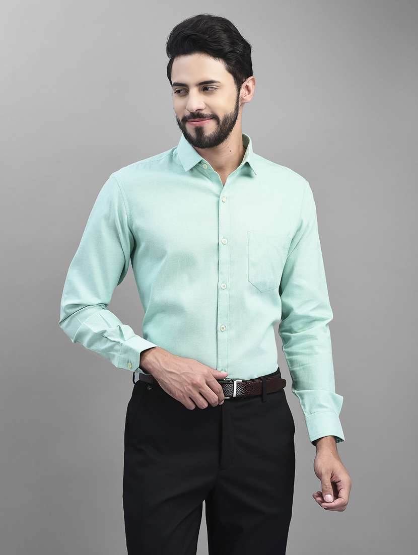 mens solids formal shirt - 19925674 -  Zoom Image - 0