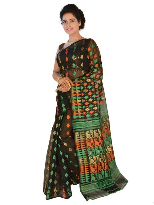 women's self design green colored saree with blouse - 19925785 - Standard Image - 0
