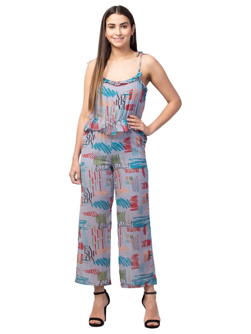 printed full length jumpsuit - 19926677 - Standard Image - 3